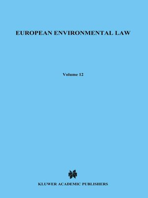 cover image of European Environmental Law